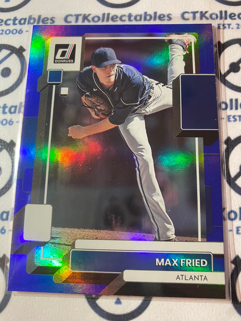 2022 Panini Donruss Baseball Max Fried Blue Foil #122 Atlanta