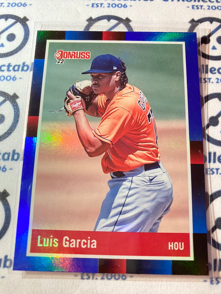 2022 Panini Donruss Baseball Luis Garcia Blue Foil "1988 Retro" #260 Houston