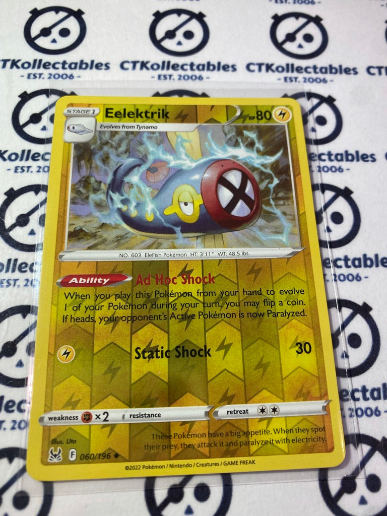 Elektrik Reverse Holo #060/196 2022 Sword & Shield Lost Origin Pokemon Card