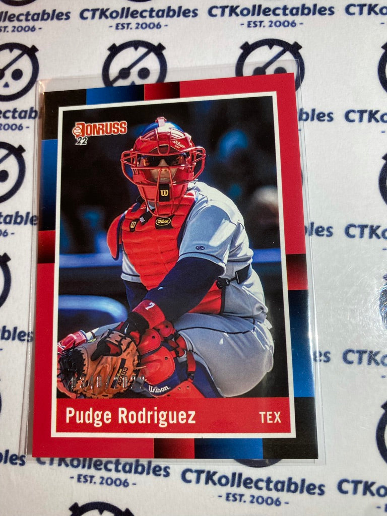 2022 Panini Donruss Baseball Red Pudge Rodriguez Retro #0340/2022 Texas