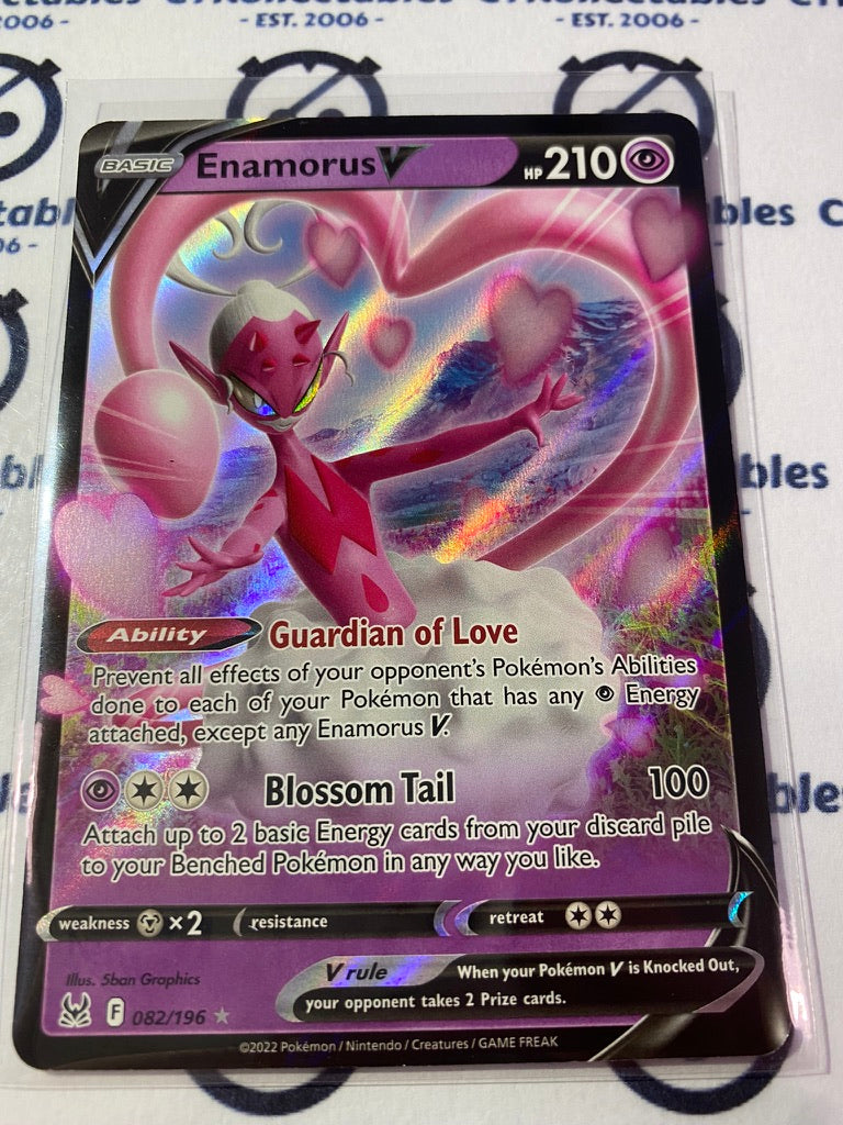 Enamorus V #082/196 2022 Sword & Shield Lost Origin Pokemon Card