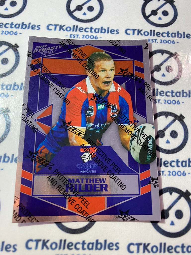 2012 NRL Select Dynasty Silver Parallel #SP94 Matthew Hilder Knights