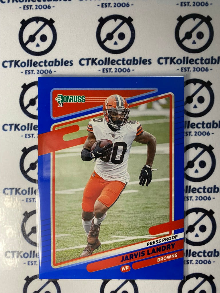2021 NFL Donruss Press Proof Blue Jarvis Landry #201 Browns