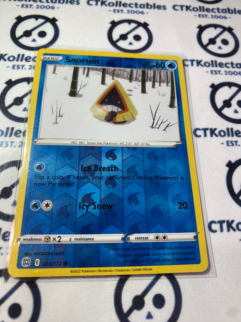 Snorunt #034/172 Reverse Holo Pokémon Card Brilliant Stars