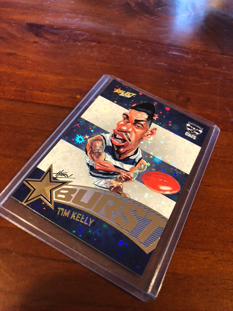 2019 AFL footy stars Tim Kelly Starburst Caricature SBTC26