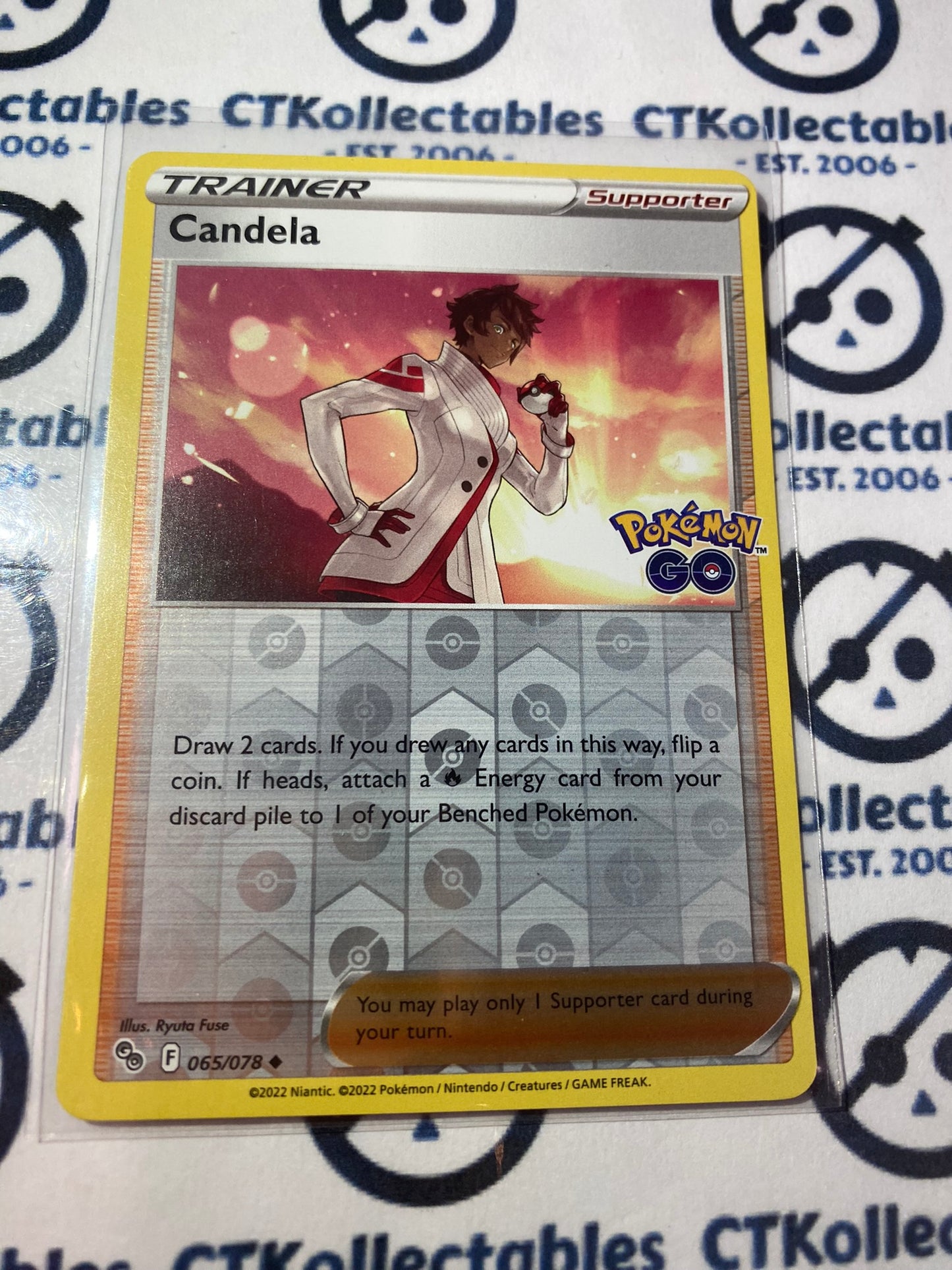 Candela Trainer Reverse Holo #065/078 2022 Sword & Shield Pokemon Go Pokemon Card