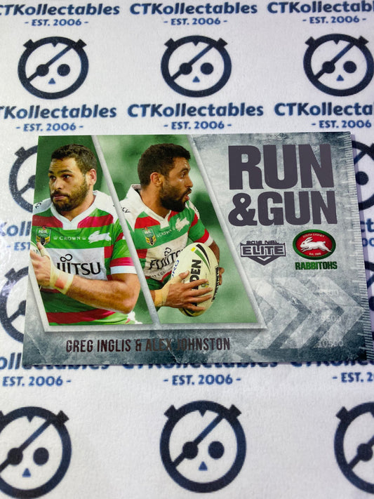 2016 NRL Traders Run & Gun Inglis/Johnston RG23/32 Rabbitohs