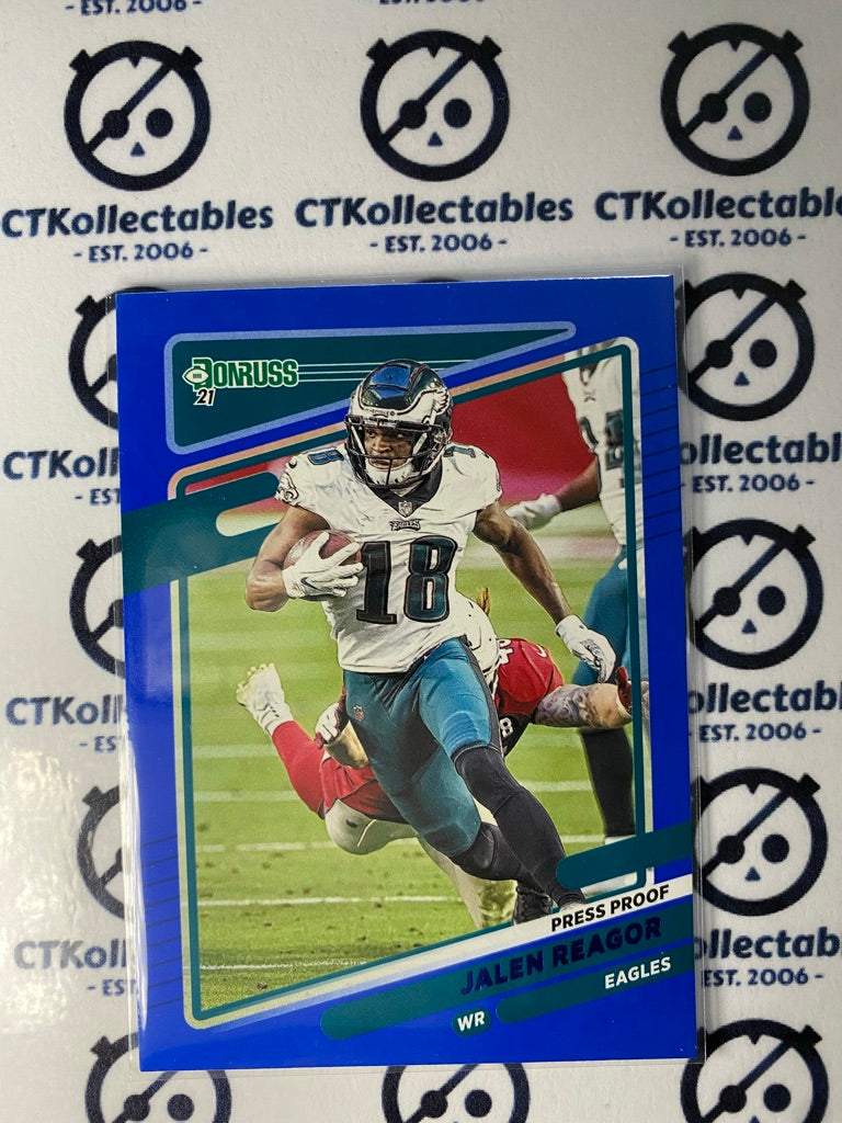 2021 NFL Donruss Press Proof Blue Jalen Reagor #112 Eagles