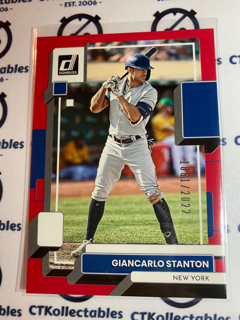 2022 Panini Donruss Baseball Red Giancarlo Stanton #1861/2022 New York