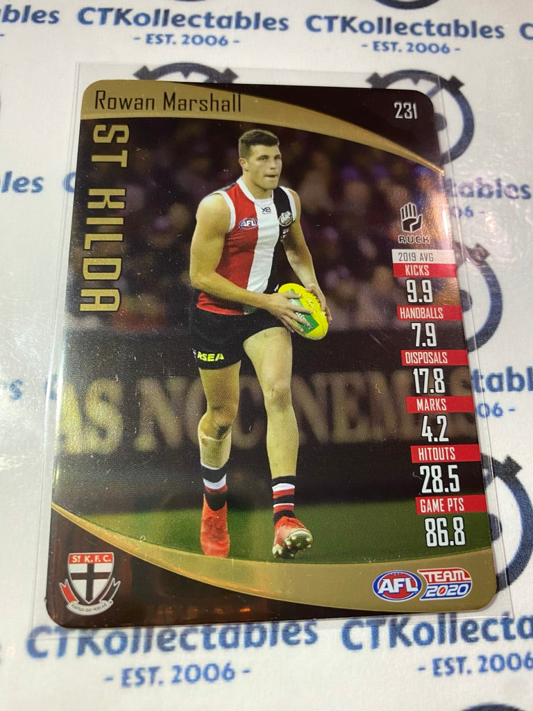 2020 AFL Teamcoach Gold #231 Rowan Marshall Saints
