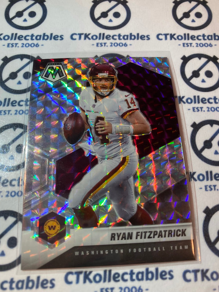 2021 Panini NFL Mosaic Ryan Fitzpatrick Silver Mosaic Prizm #197 Washington