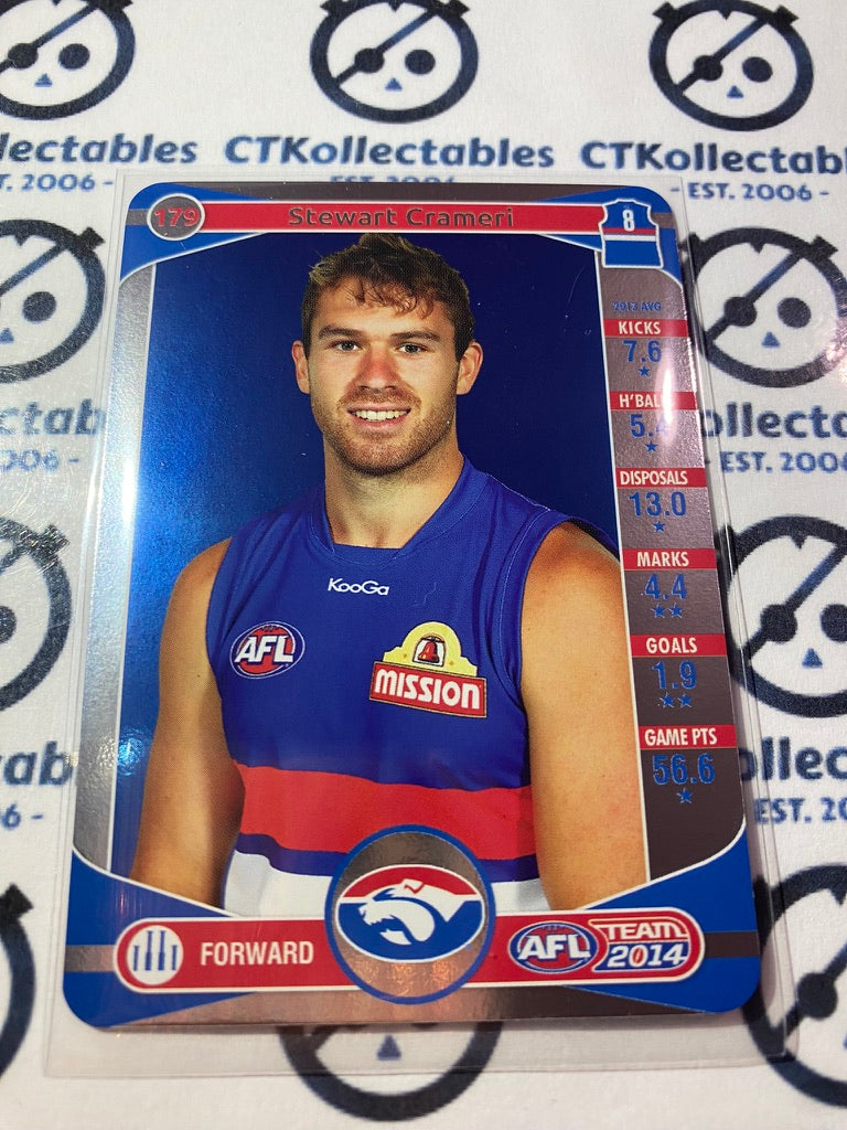 2014 AFL Teamcoach Silver Parallel #179 Stewart Crameri Bulldogs