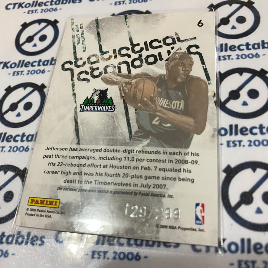 2009-10 Panini Rookies & Stars Statistical Standouts Jersey #129/299