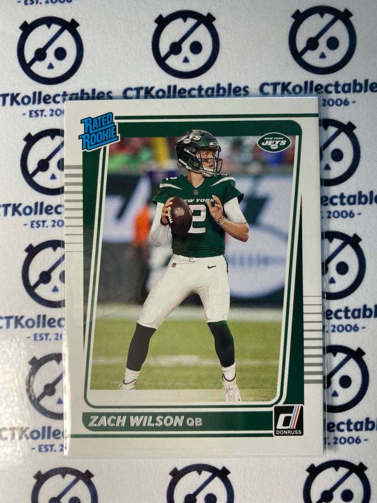 2021 NFL Donruss Rated Rookie Zach Wilson RC #252 Jets QB