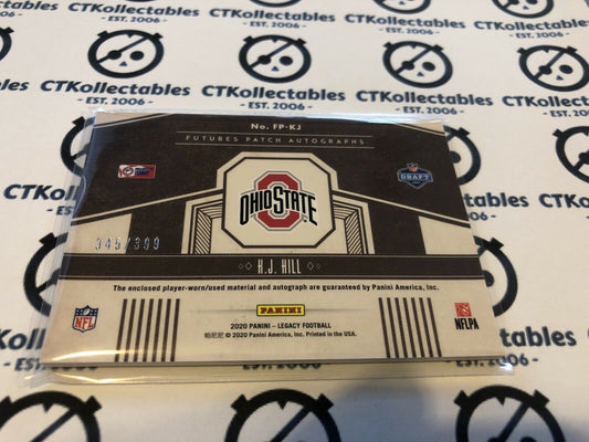 2020 NFL Legacy K.J Hill FUTURES Patch Auto #345/399 Chargers