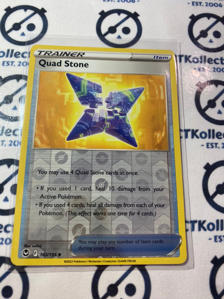 Quad Stone Reverse Holo #163/195 2022 Sword & Shield Silver Tempest Pokemon  Card