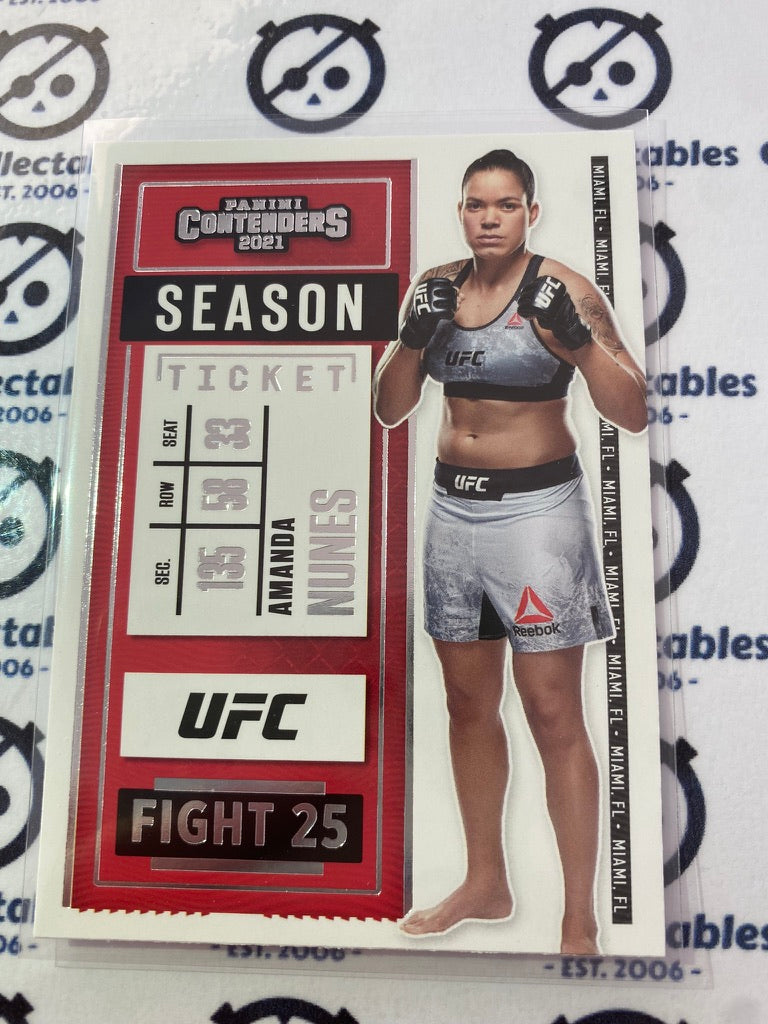2021 UFC Panini Chronicles Contenders Amanda Nunes #7 Bantamweight