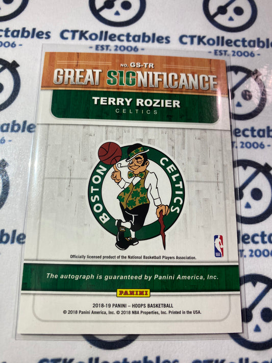 2018-19 NBA Panini Hoops Terry Rozier Great Significance Auto #GS-TR Celtics