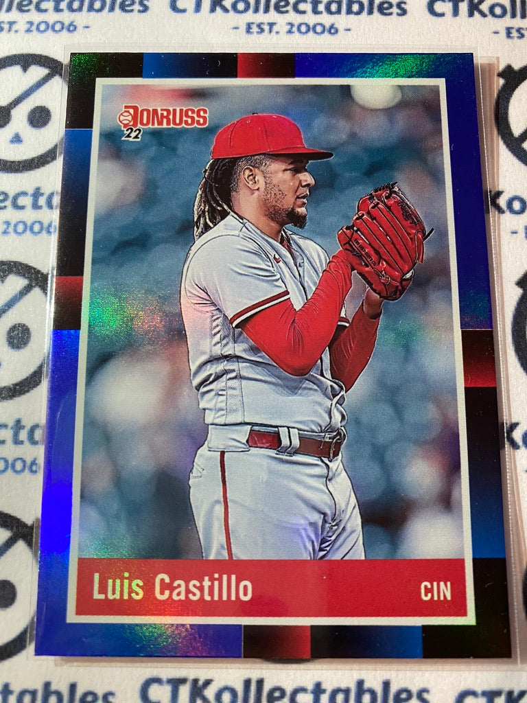 2022 Panini Donruss Baseball Luis Castillo Blue Foil "1988 Retro" #253 Cincinnati