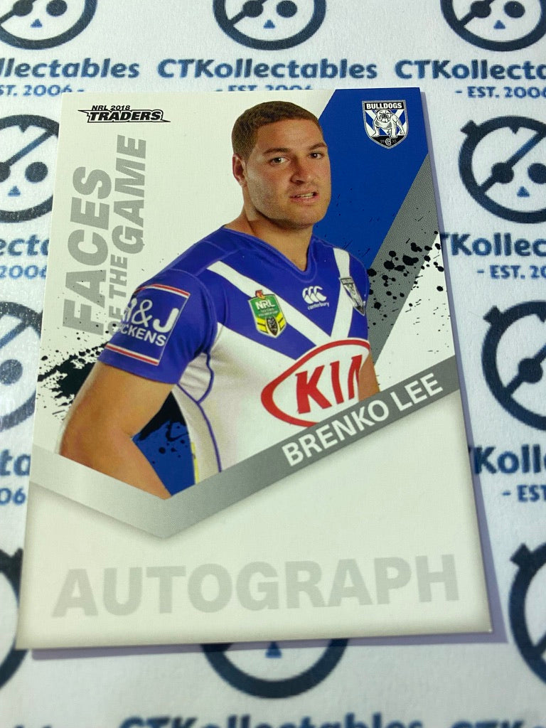 2018 NRL Traders Faces of the Game Brenko Lee FG11/64 Bulldogs