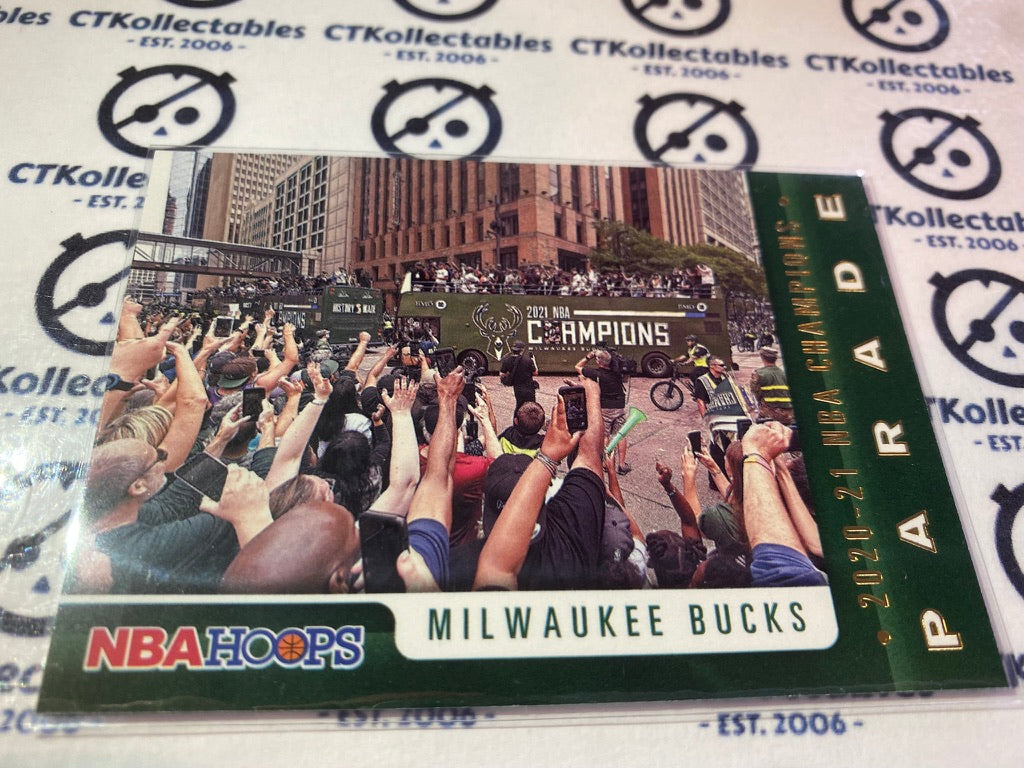 2021 Panini NBA HOOPS Parade NBA CHAMPIONS BUCKS #100 SSP