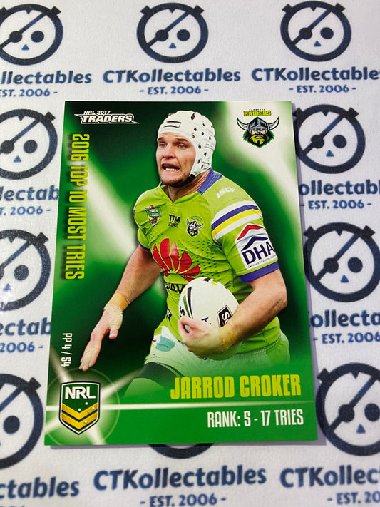 2017 NRL Traders Puzzle Piece Jarrod Crocker PP4/54 Raiders