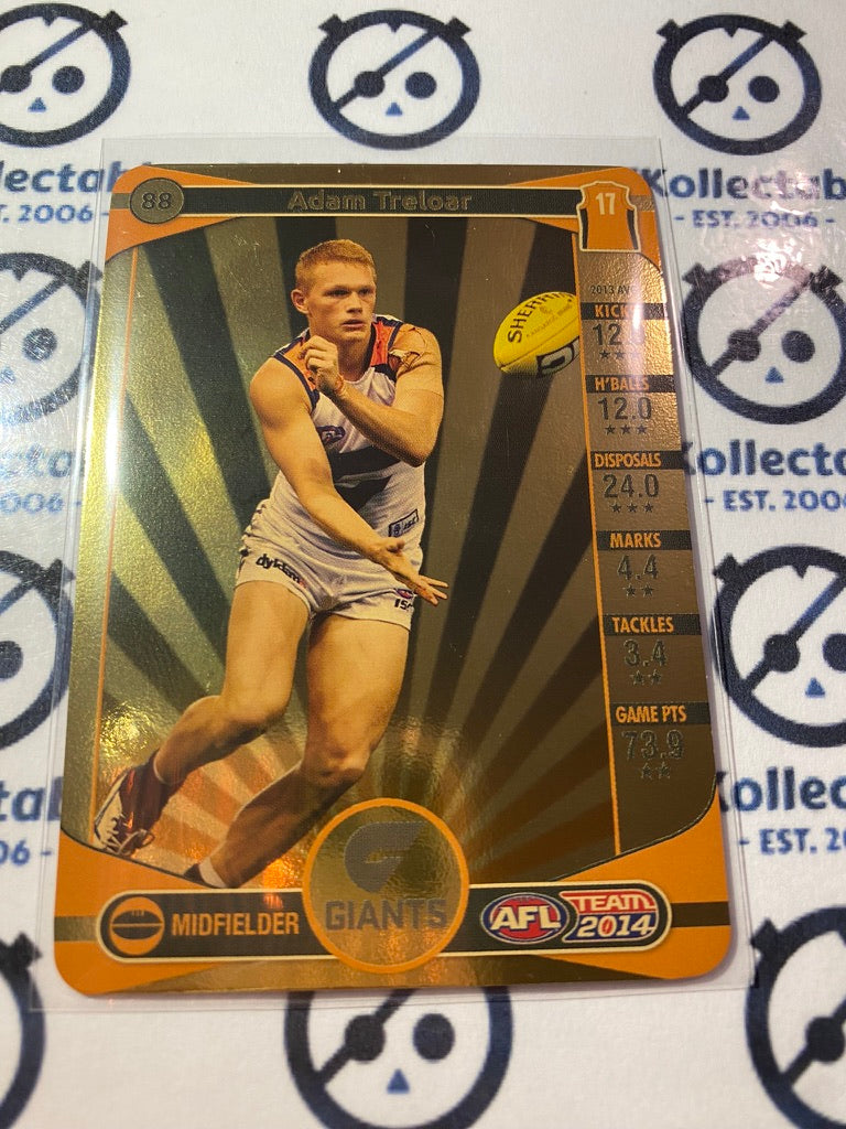 2014 AFL Teamcoach Gold Card #88 Adam Trealoar