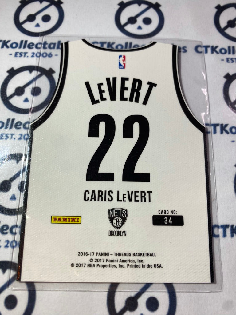 2016-17 Panini NBA Threads Caris LeVert Team Threads Rookie Die-cut #34 Nets