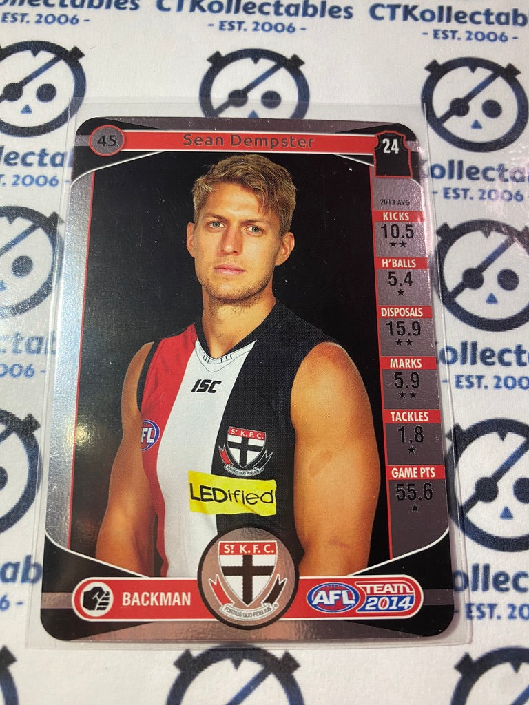 2014 AFL Teamcoach Silver Parallel #45 Sean Dempster Saints