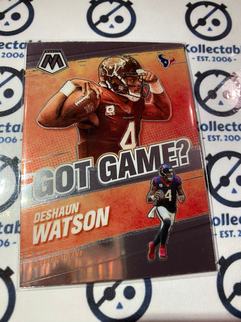 2021 Panini NFL Mosaic Deshaun Watson Got Game ? Green Mosaic Prizm #GG-3 Texana