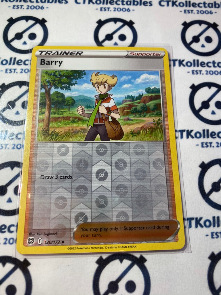 Barry #130/172 Reverse Holo Pokémon Card Brilliant Stars