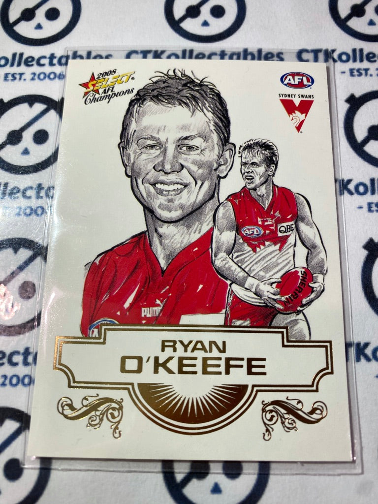 2008 AFL Champions Ryan O'Keefe Sketch card SK28 Swans