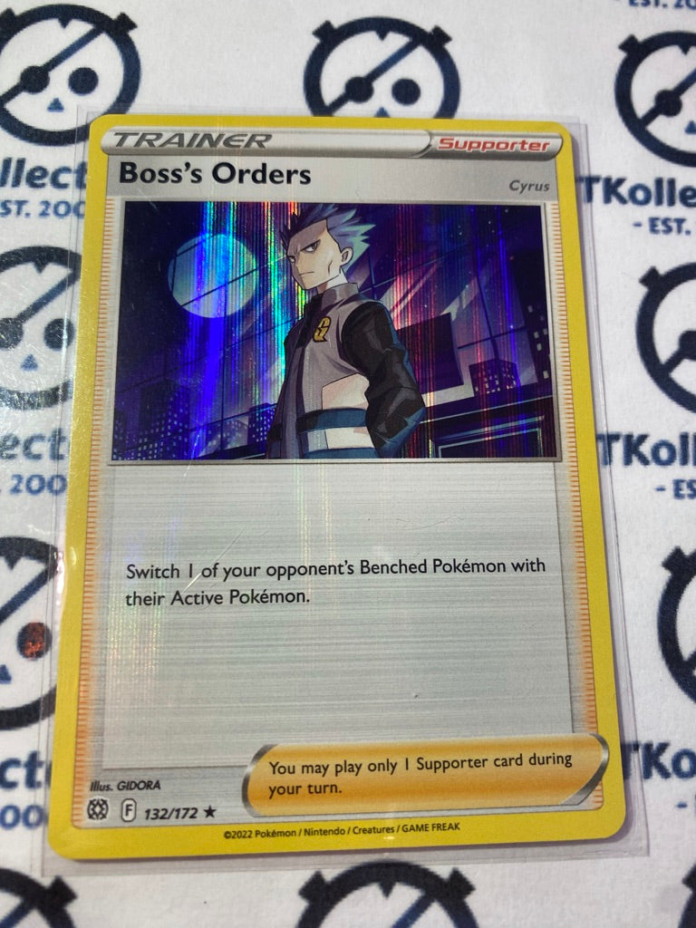 Boss's Orders #132/172 Holo Rare Pokmon Card Brilliant Stars CTKollectables Boss's Orders #132/172 Holo Rare Pokmon Card Brilliant Stars CTKollectables