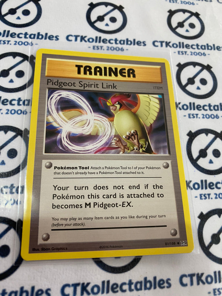 Pidgeot Spirit Link #81/108 Base Pokémon Card XY EVOLUTIONS