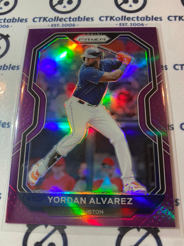 2021 Panini Prizm Baseball Yordan Alvarez Purple Prizm #224 Houston