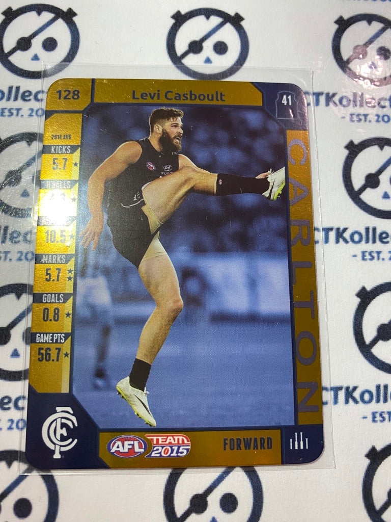 2015 AFL Teamcoach Gold #128 Levi Casboult Blues