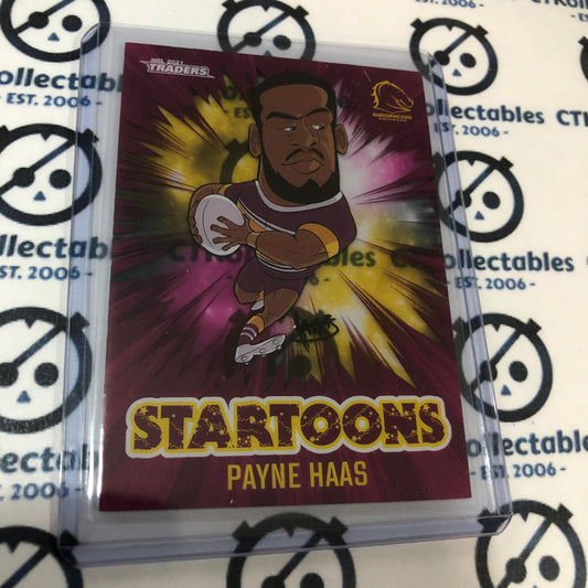 2021 NRL Traders Startoons Acetate Payne Haas #01/18 Broncos