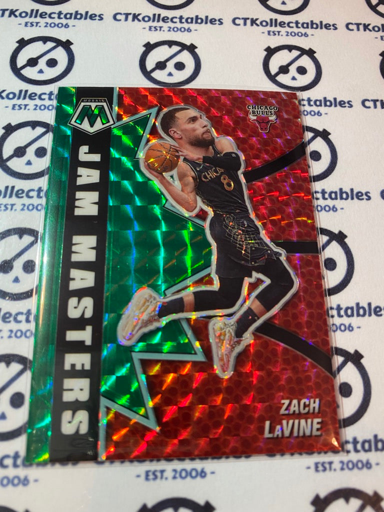 2020-21 NBA Mosaic Zach Lavine Jam Masters Green Prizm #280 Bulls