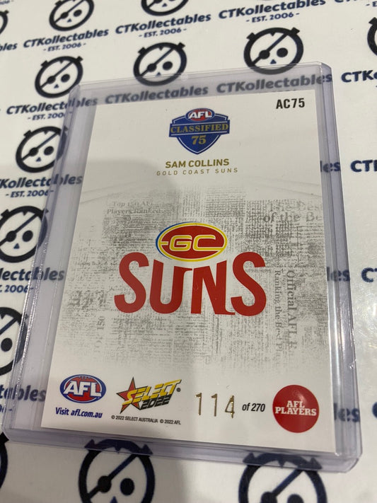 2022 AFL Footy Stars Classified #AC75 Sam Collins #114/270