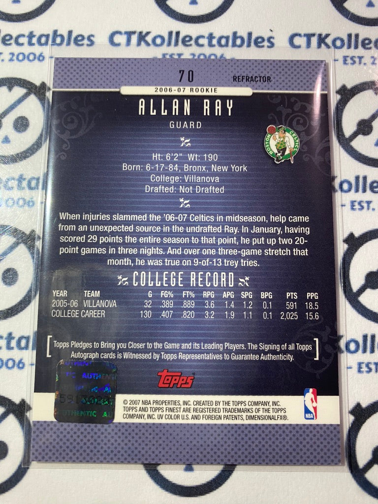 2006-07 Topps Finest Allen Ray Rookie Refractor Auto Celtics