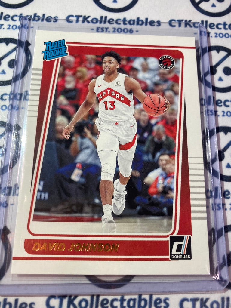 2021-22 NBA Donruss David Johnson Rated Rookie #243 Raptors