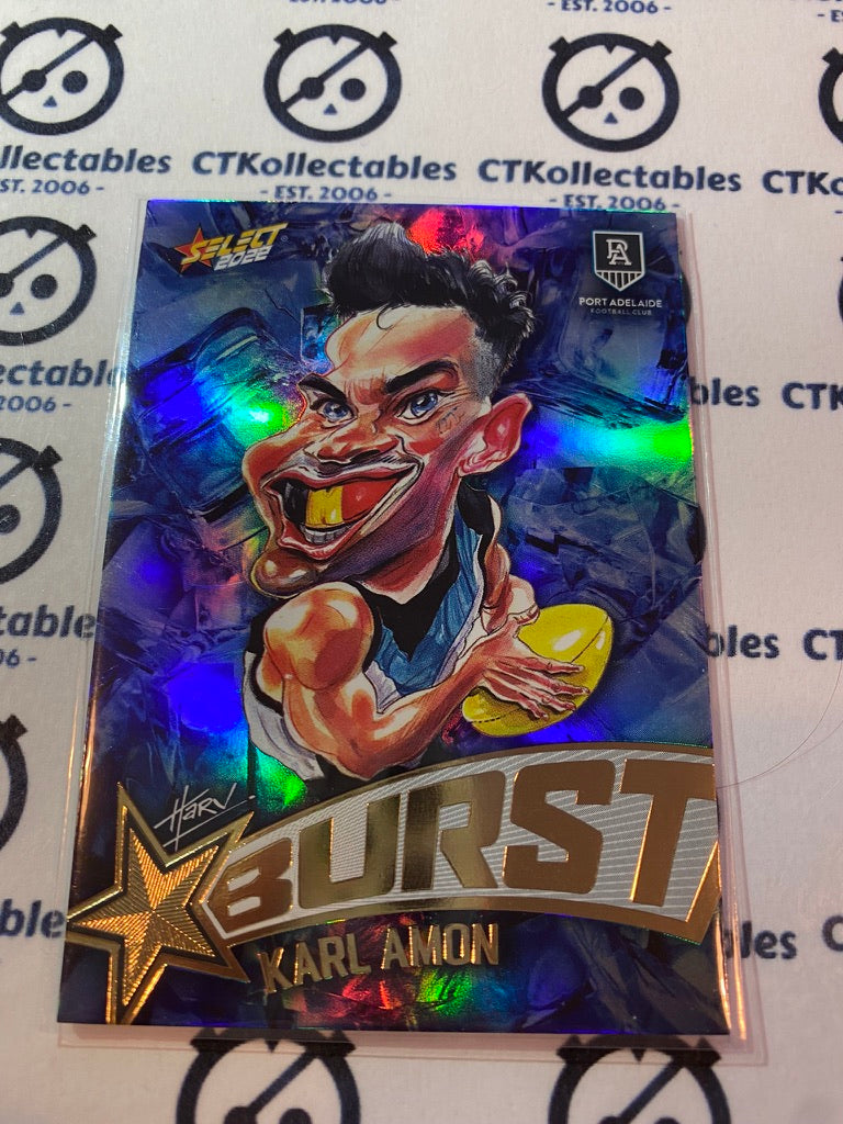 2022 AFL Footy Stars Starburst Ice - Karl Amon SBi49