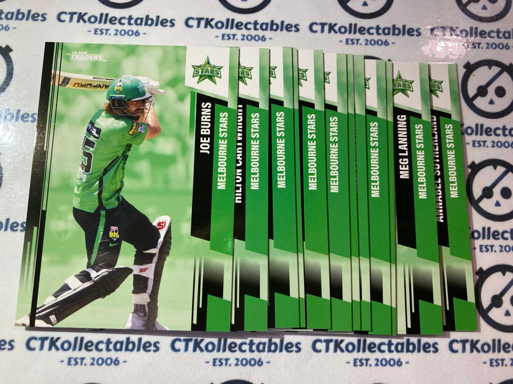 2022/2023 TLA Cricket Traders Melbourne Stars 12 common card set