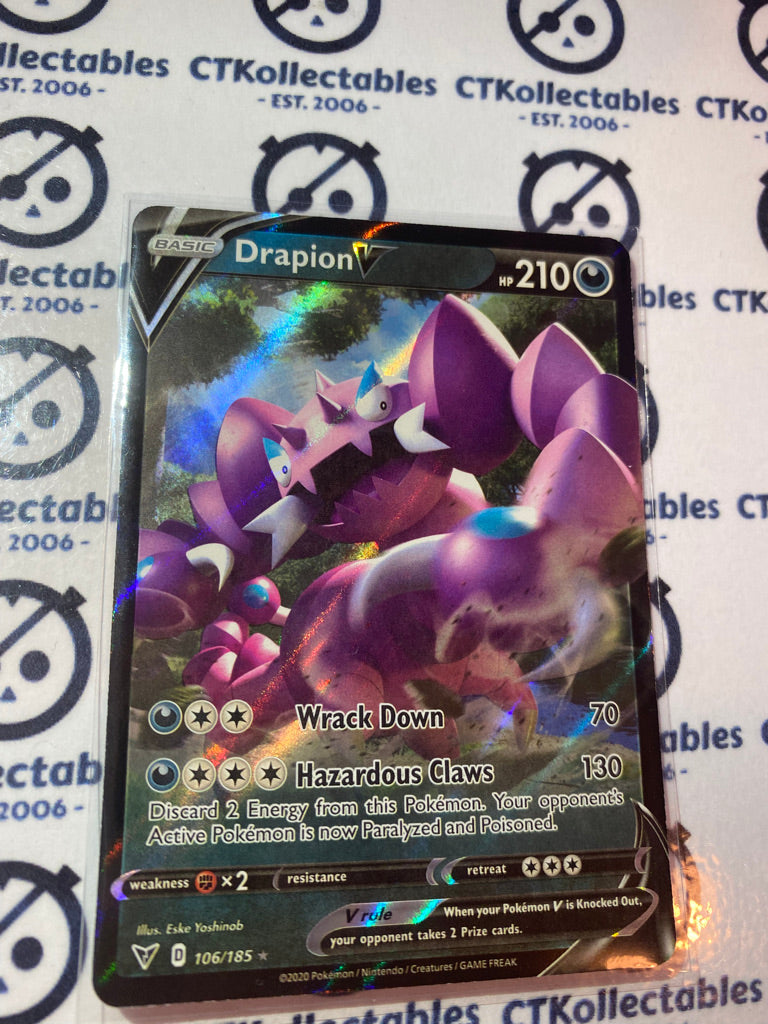 Drapion V #106/185 Ultra Rare Pokemon Card Vivid Voltage