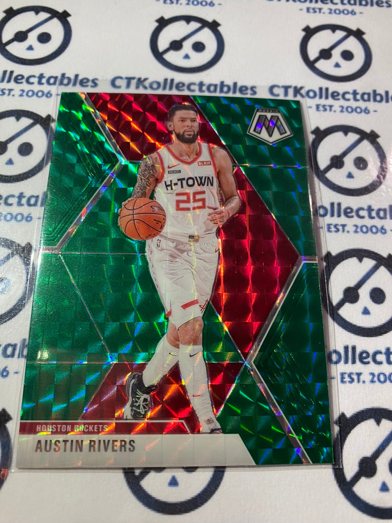 2019-20 NBA Panini Mosaic Austin Rivers Green prizm #174 Rockets