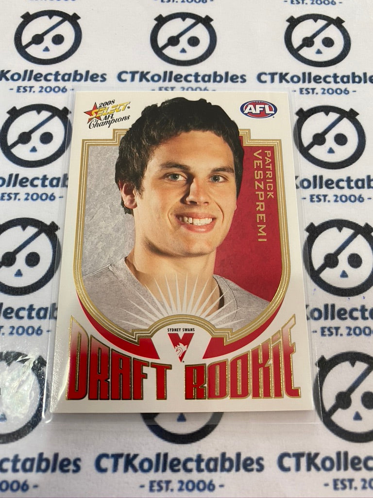 2008 AFL Champions Draft Rookie Patrick Veszpremi DR11 Swans