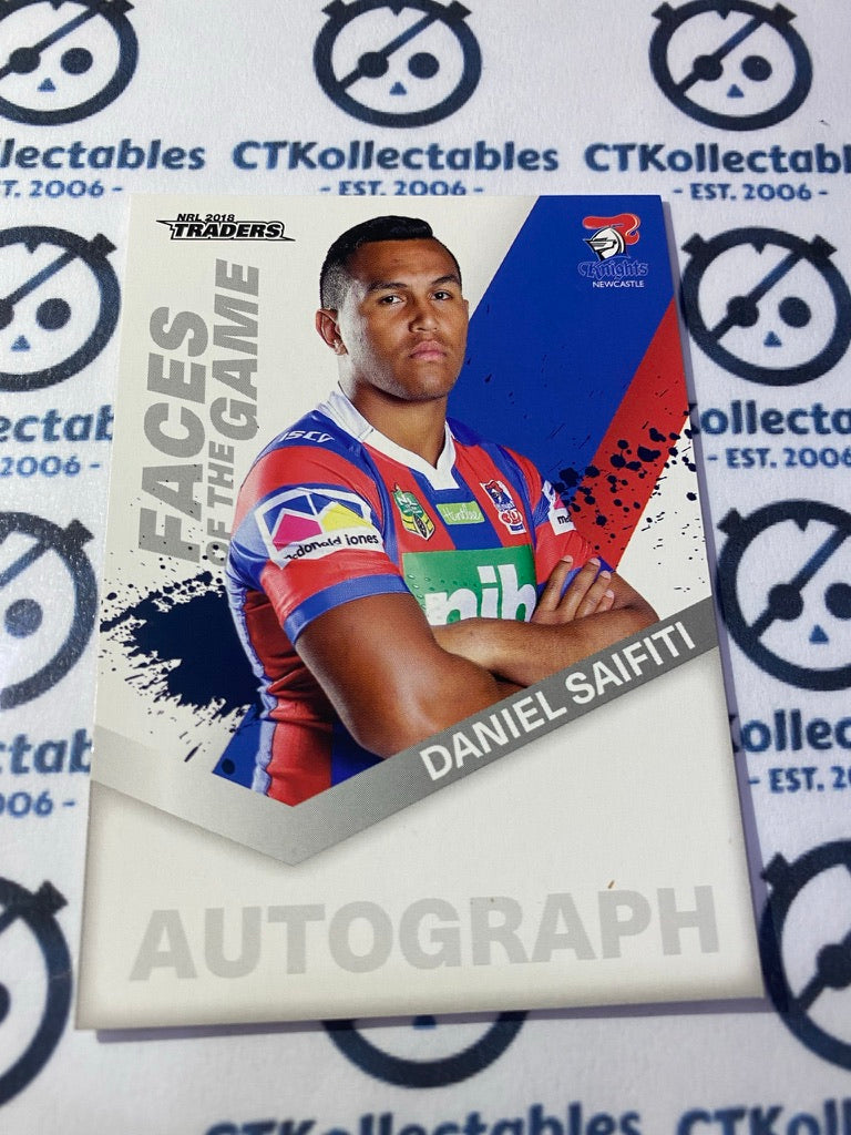 2018 NRL Traders Faces of the Game Daniel Saifiti FG31/64 Knights