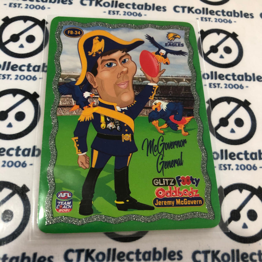 2021 AFL Teamcoach Jeremy McGovern Glitz Oddbodz FB-34