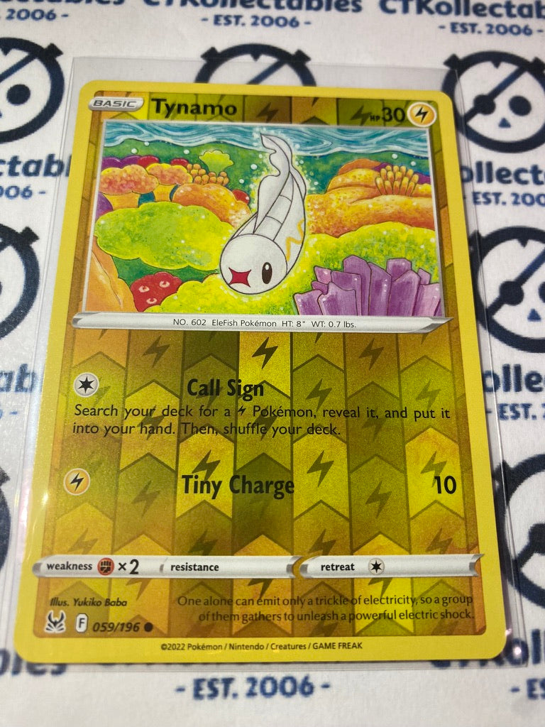 tynamo pokemon card Tynamo Reverse Holo #059/196 2022 Sword & Shield Lost Origin Pokemon C – CTKollectables