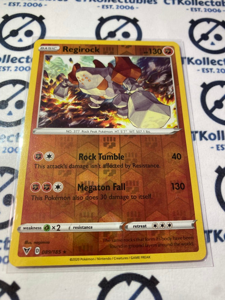 Regirock #089/185 Reverse Holo Pokémon Card Vivid Voltage